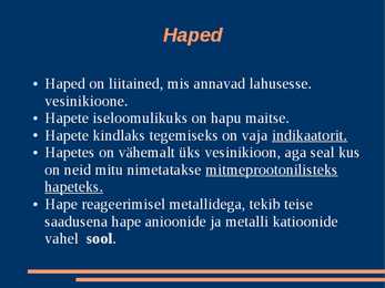 Aineklassid #5