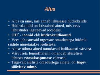 Aineklassid #6