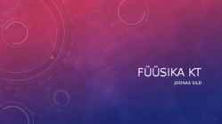 FÜÜSIKA KT-Elekter