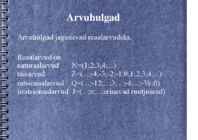 Arvuhulgad ja arvuhulkade omadused #2