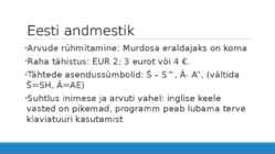 Tarkvara kvaliteet ja standardid esitlus - EVS8 standard #5