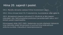 Aasia riikide käekäik läbi 20-sajandi - Jaapan-Hiina ja India #7