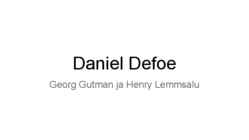 Daniel Defoe