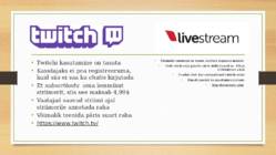 Twitch vs LiveStream võrdlus #4