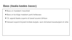 Häälerühmad- bass #2
