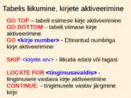 Andmebaaside struktuur-andmehalduskeskkonnad-tabelid-andmetüübid ja avaldised #22