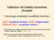 Andmebaaside struktuur-andmehalduskeskkonnad-tabelid-andmetüübid ja avaldised #23