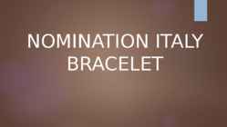 NOMINATION ITALY