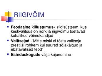 Kõrg -ja hiliskeskaeg 11 -15 sajand #3