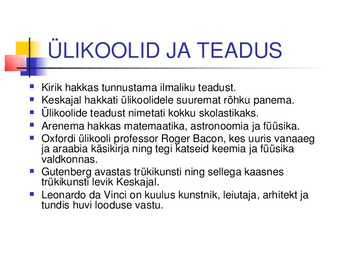 Kõrg -ja hiliskeskaeg 11 -15 sajand #21