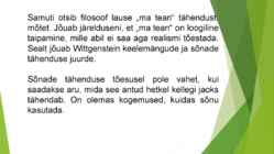 Ludwig Wittgenstein-Tõsikindlusest #4