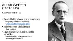 Ekspressionism muusikas - schönberg-berg ja webern #10