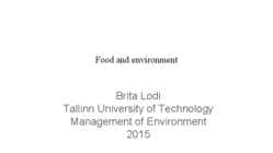 Food and environment