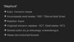 Esitlus Hermann Hesse-Stepihunt #2