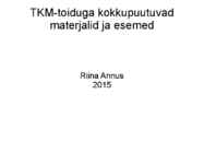 TKM-toiduga kokkupuutuvad materjalid ja esemed