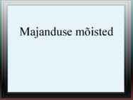 Majanduse mõisted
