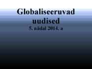 Globaliseeruv maailm-uudised