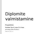 Diplomite valmistamine