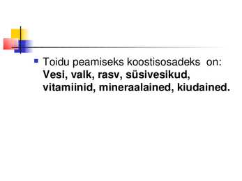Tervislik toitumine #3