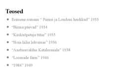 Düstoopia - George Orwell -1984- #6