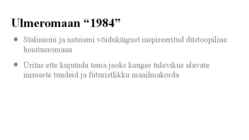 Düstoopia - George Orwell -1984- #7