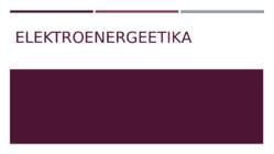 Elektroenergeetika