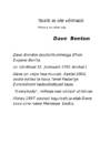 Dave Benton-Teisiti ei ole võimalik