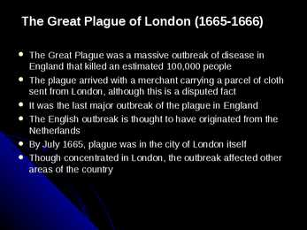The Great Plague of London #2