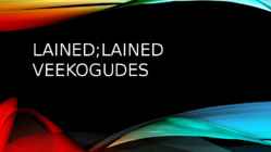 Lained; lained veekogudes