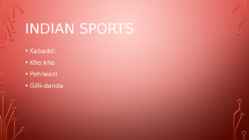 Indian Sports #2