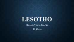 Lesotho-kultuuriajalugu