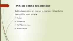 Eetika teadustöös #2