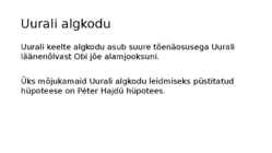 Soome-ugri keelkond esitlus eesti keeles #5