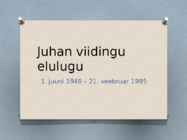 Juhan viidingu elulugu
