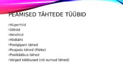 TÄHTEDE ISELOOMUSTUS #3