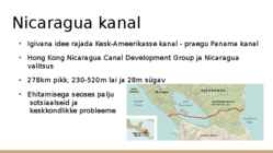 Esitlus teemal Nicaragua kanal #2