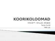 KOORIKOLOOMAD