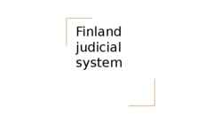 Finland judicial system