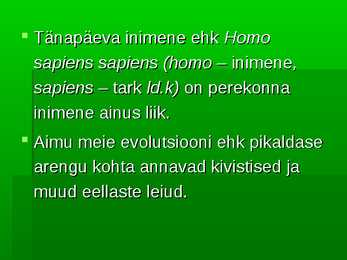 Inimese bioloogiline ja sotsiaalne areng #2