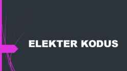 Elekter kodus esitlus