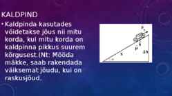 Lihtmehhanismid ja energia jäävuse seadus esitlus #4