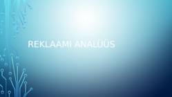 REKLAAMI ANALÜÜSI