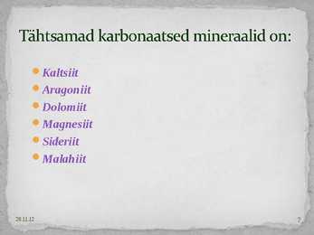 Karbonaadid #7