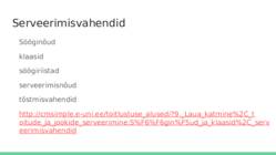 Serveerimise põhitõed ja laua katmine #3