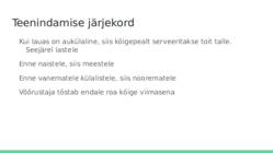 Serveerimise põhitõed ja laua katmine #8