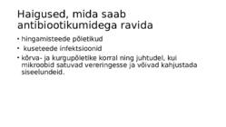 Bakterhaiguste ravi antibiootikumidega #12