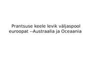 Prantsuse keele levik väljaspool euroopat