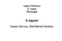 E-sigaret