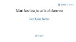 Mari keelest ja selle olukorrast