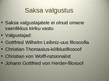 Saksamaa aastatel 1600-1900 #2